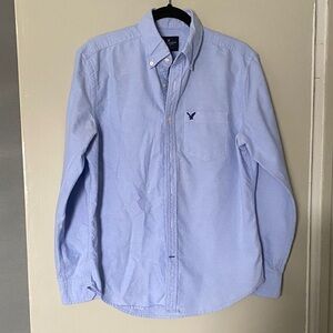 American Eagle Outfitters Pale Blue Button-Down Oxford Shirt - Men's